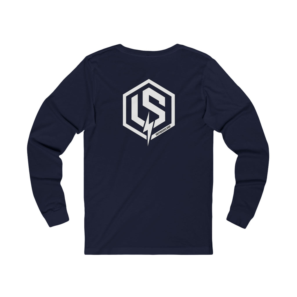 Long Sleeve Tee — Minimal Logo Crewneck (Front Chest & Back Emblem)