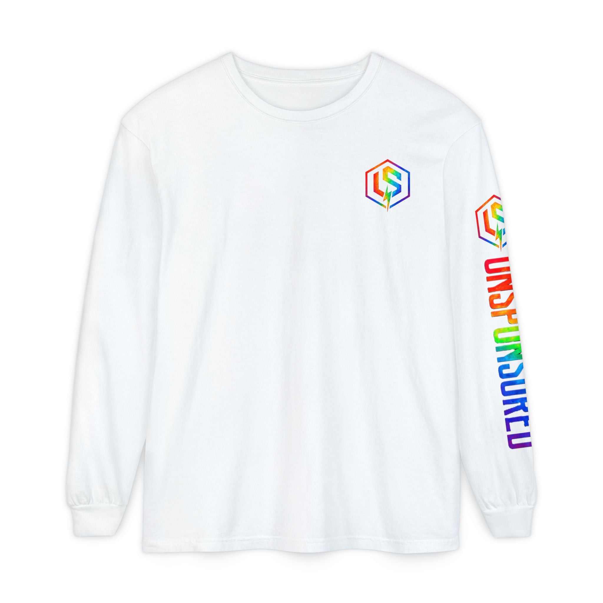 Rainbow 'UNSPONSORED' Logo Long Sleeve Tee