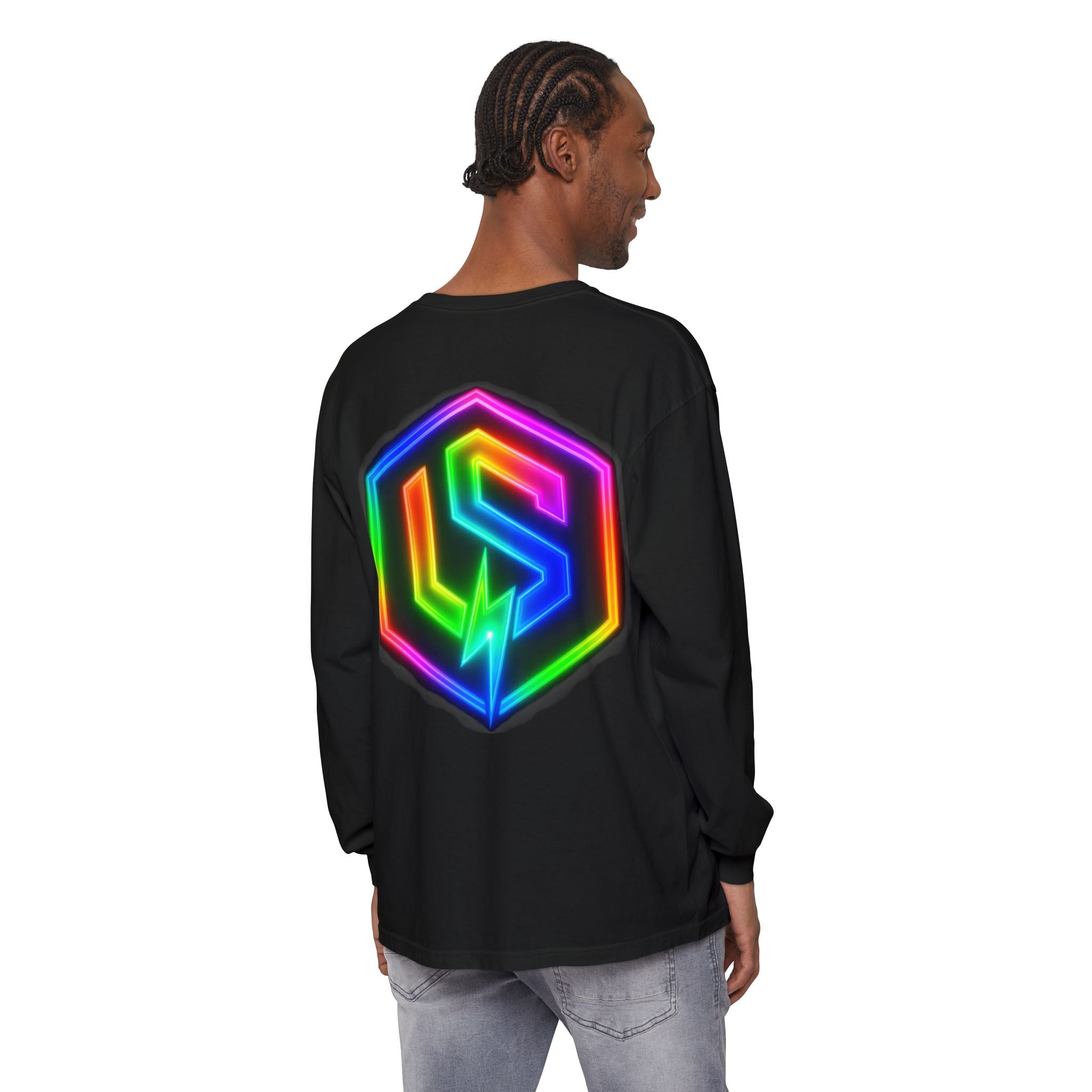 Neon Rainbow Logo Long Sleeve Tee