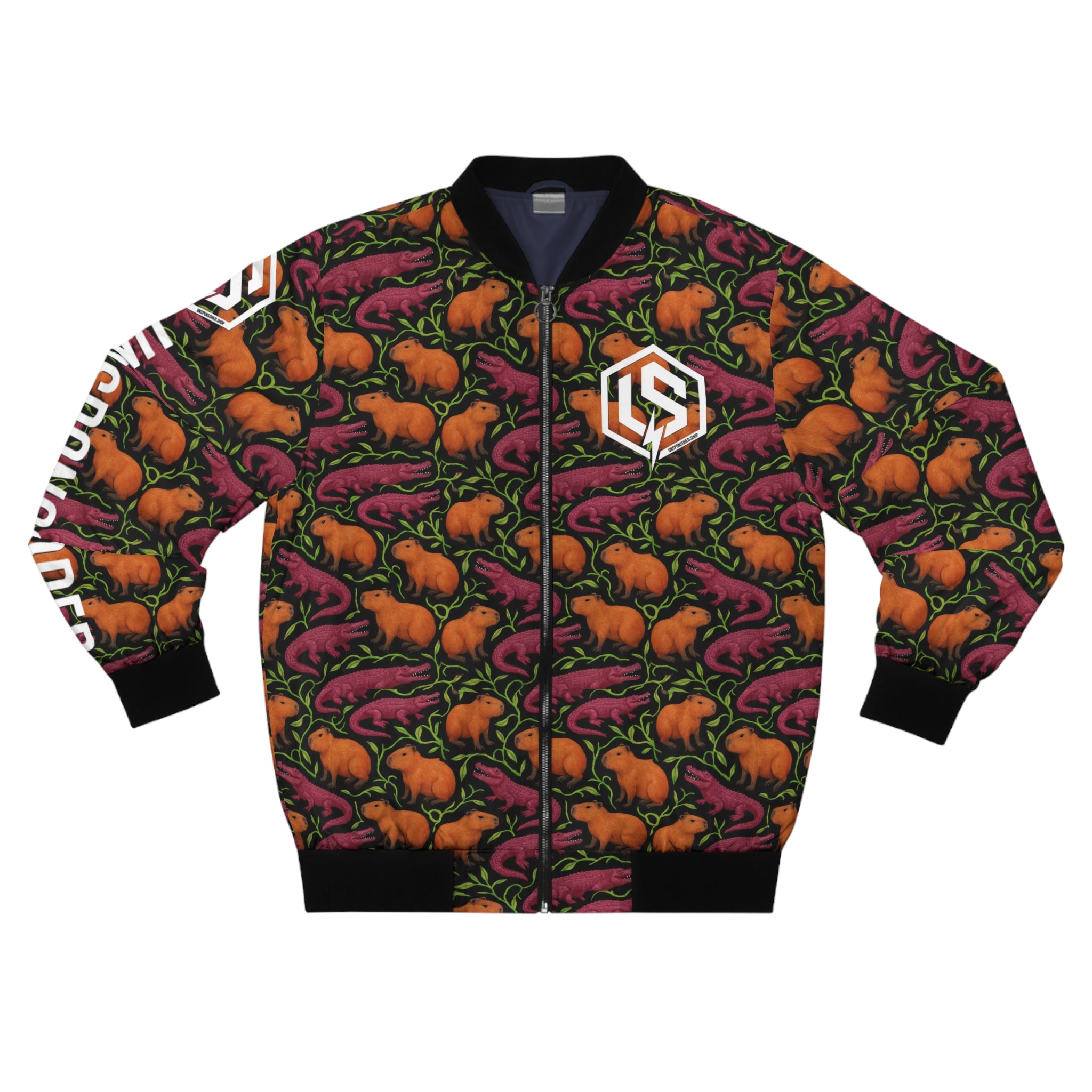 Capybara & Crocs - AOP Bomber Jacket
