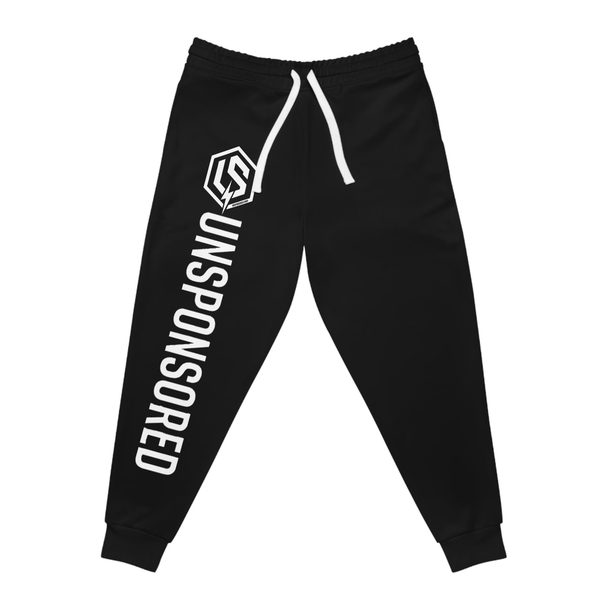 UnSponsored Athletic Joggers — Black Logo Side Print