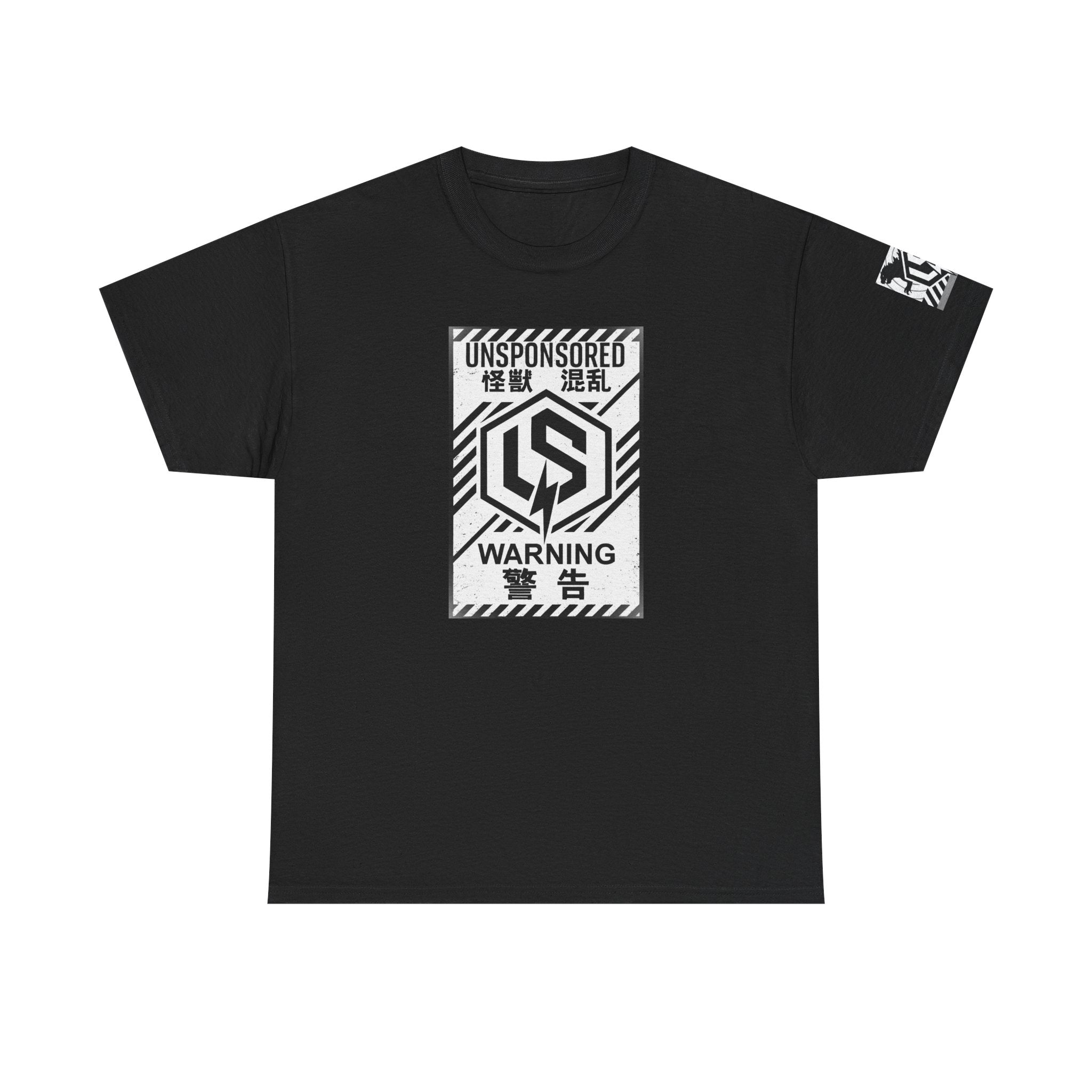 Kaiju Warning Logo Tee — 'Unsponsored' Graphic Streetwear T-Shirt