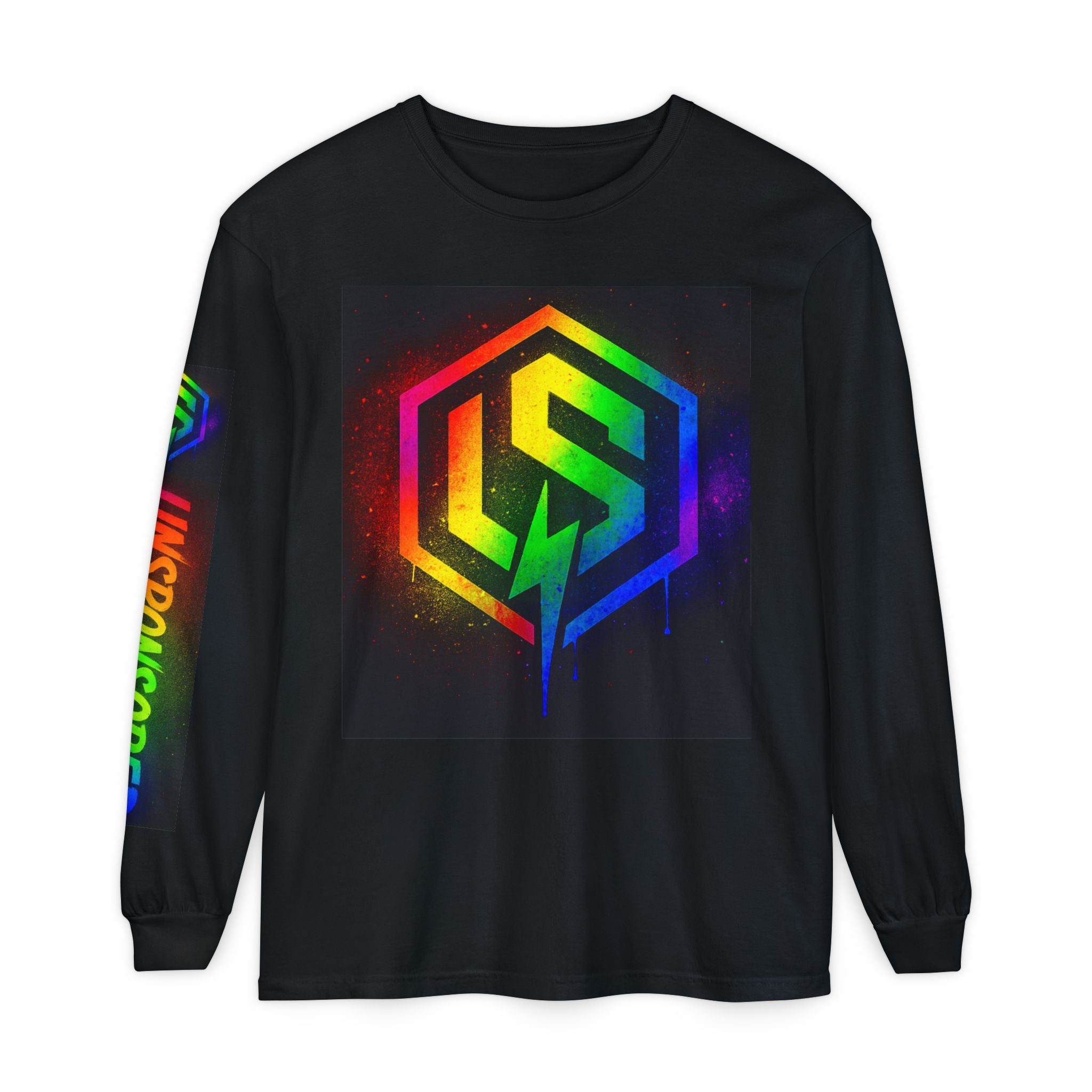 Unisponsored Rainbow Graffiti Logo Long Sleeve Tee