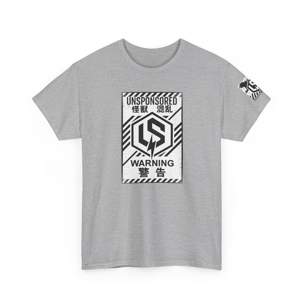 Kaiju Warning Logo Tee — 'Unsponsored' Graphic Streetwear T-Shirt