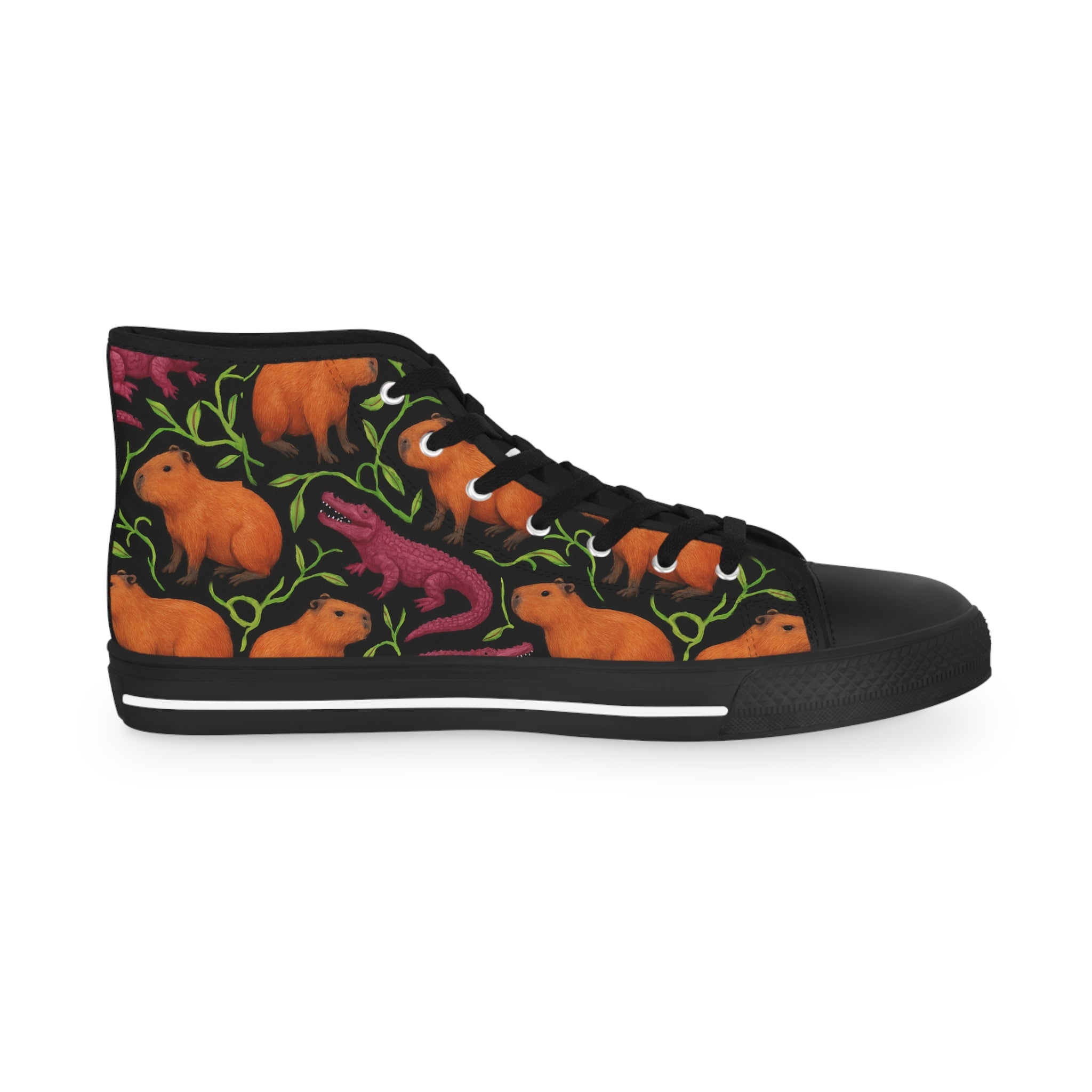 Men's Capybaras and Crocodiles High Top Sneakers