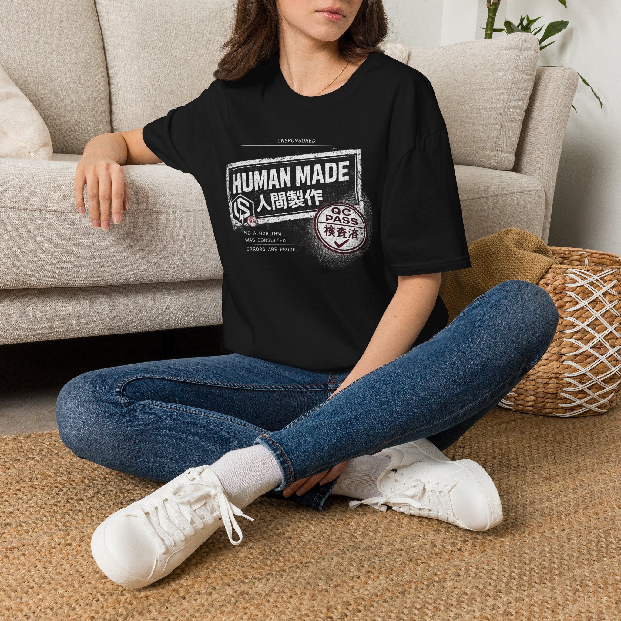 Human Made Graphic T-Shirt — Vintage 'Human Made' Stamp Design