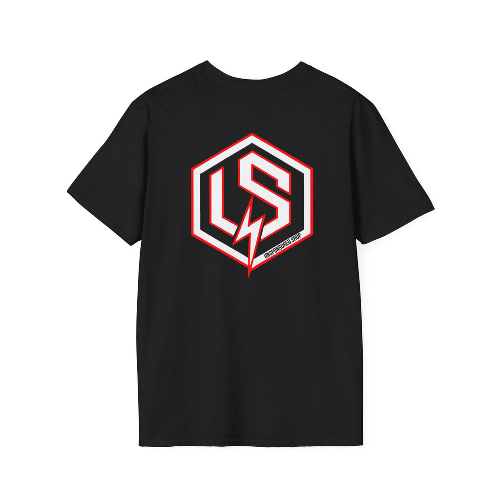 Unsponsored (Team Red) Logo T-Shirt — Bold LS Hex Emblem Tee