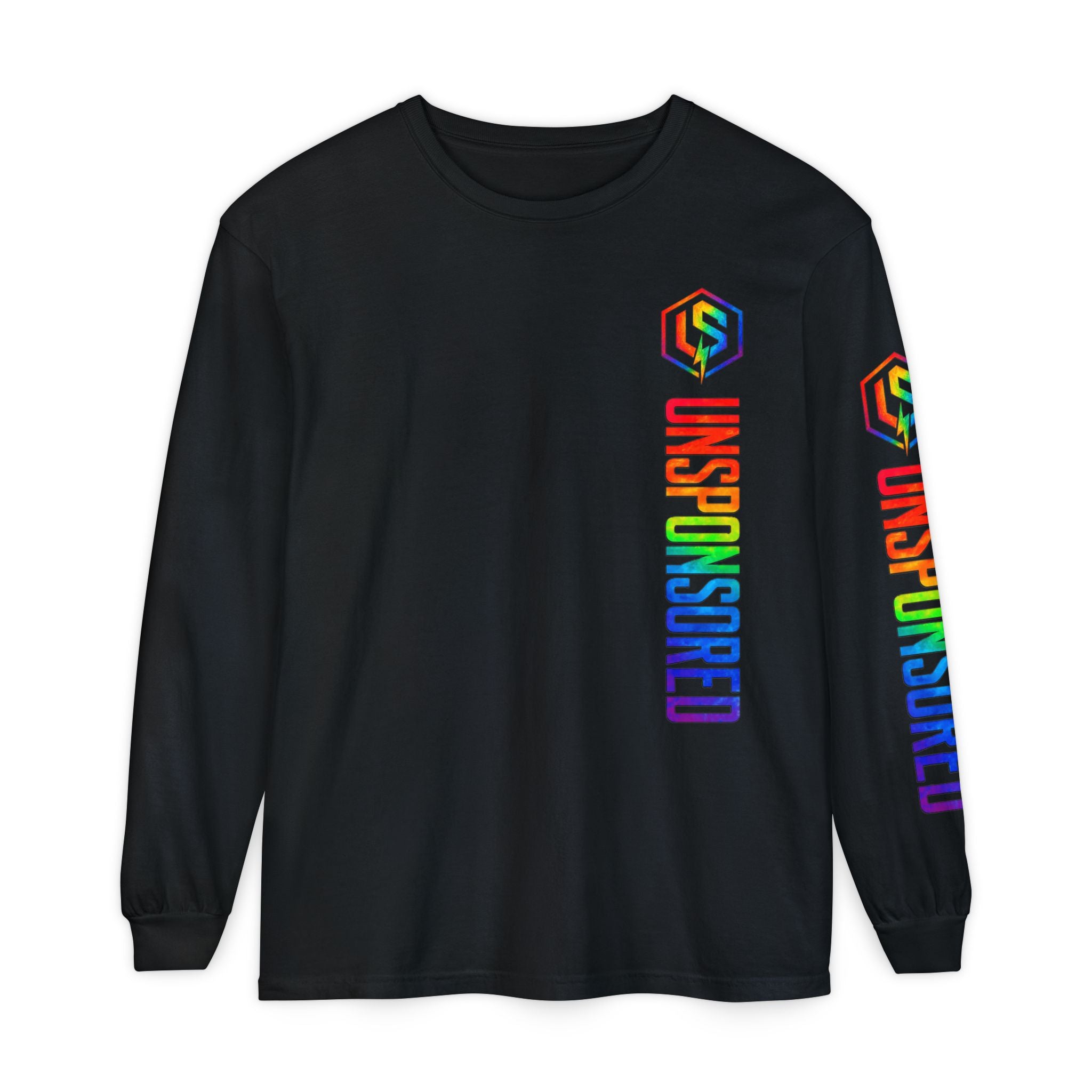 Rainbow 'UNSPONSORED' Logo Long Sleeve Tee