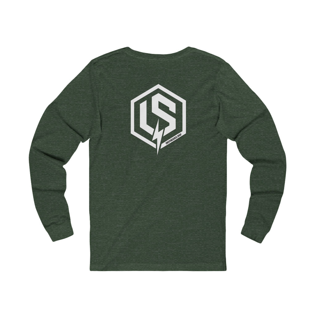 Long Sleeve Tee — Minimal Logo Crewneck (Front Chest & Back Emblem)