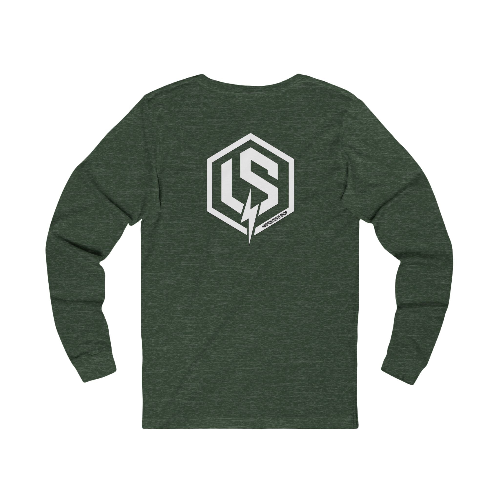 Long Sleeve Tee — Minimal Logo Crewneck (Front Chest & Back Emblem)