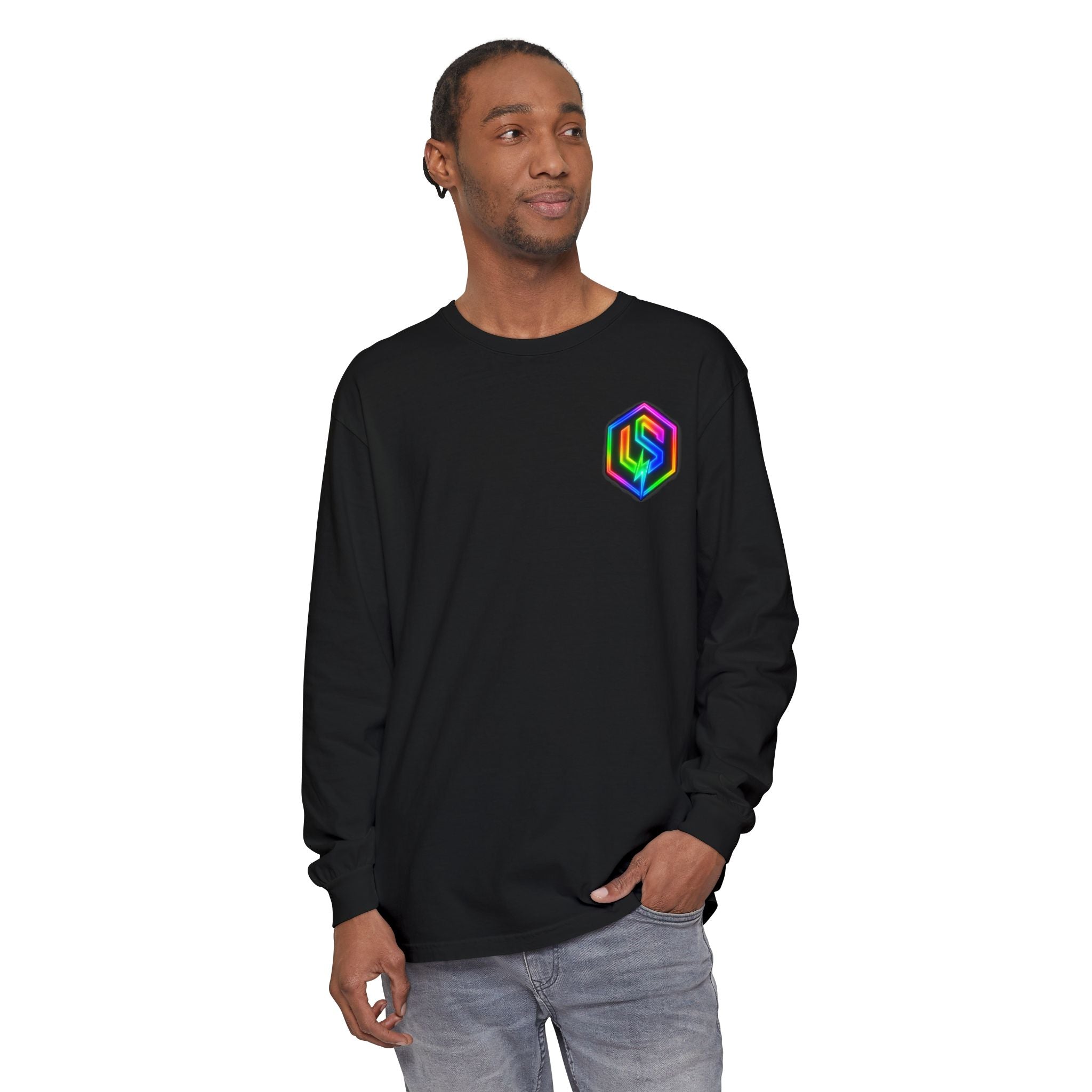 Neon Rainbow Logo Long Sleeve Tee