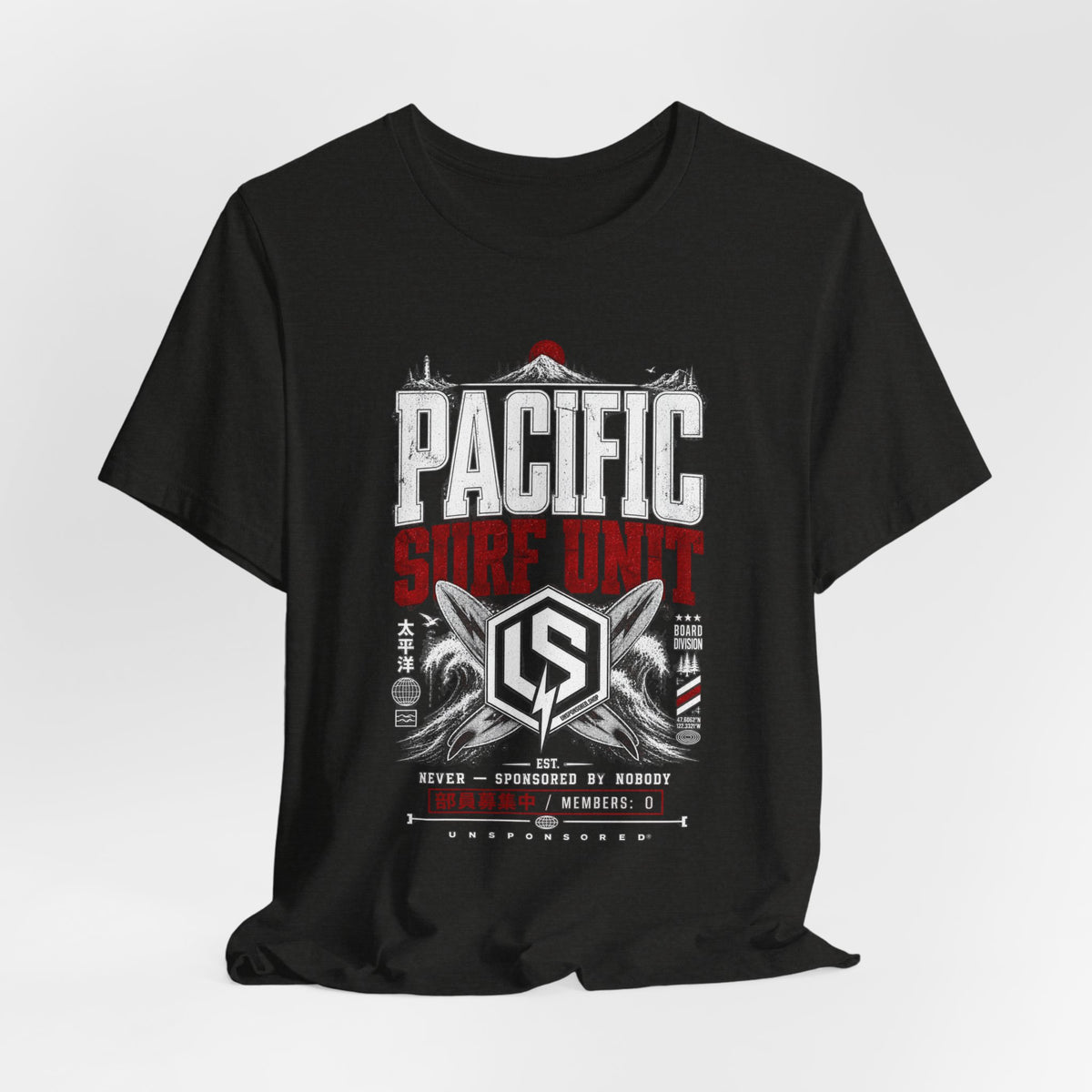 Unsponsored Pacific Surf Unit Graphic Tee — Board Division — product photo 10