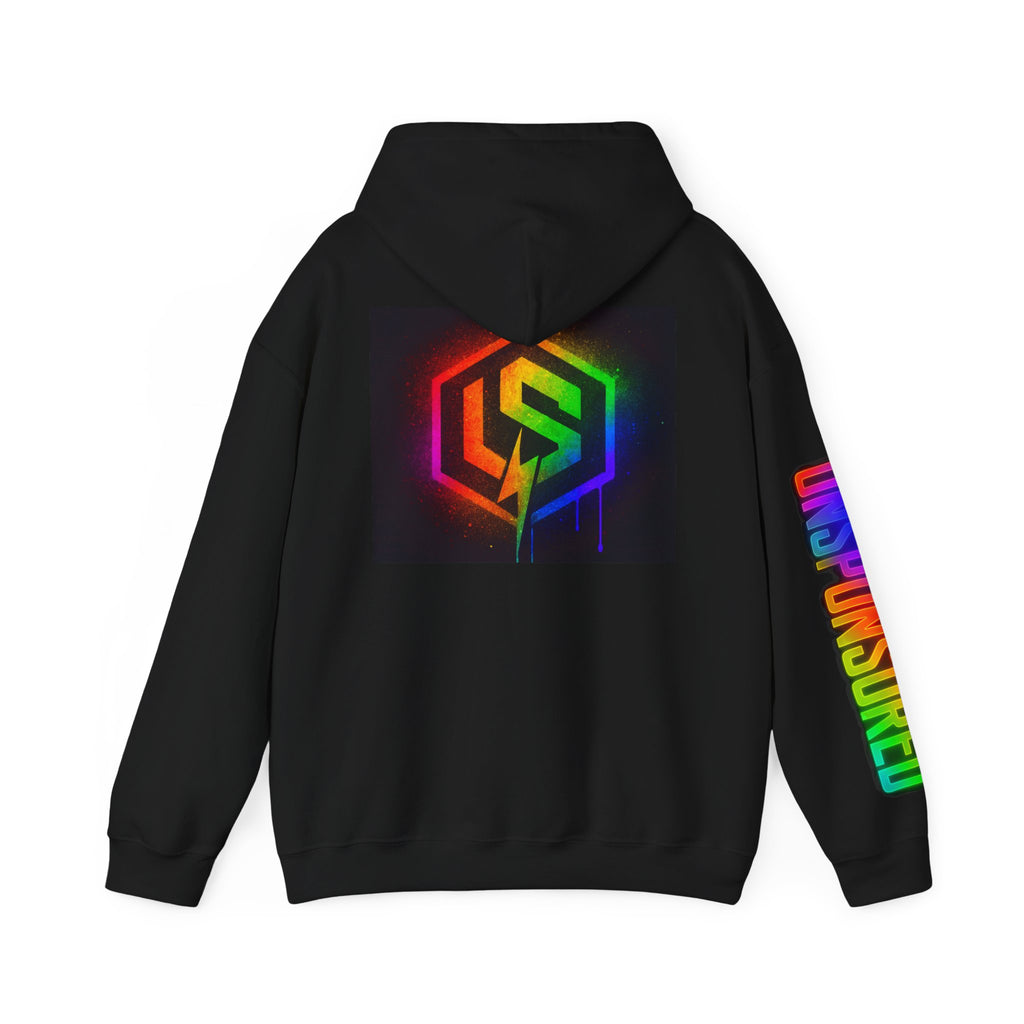 Unisex Heavy Neon Graffiti Hooded Sweatshirt