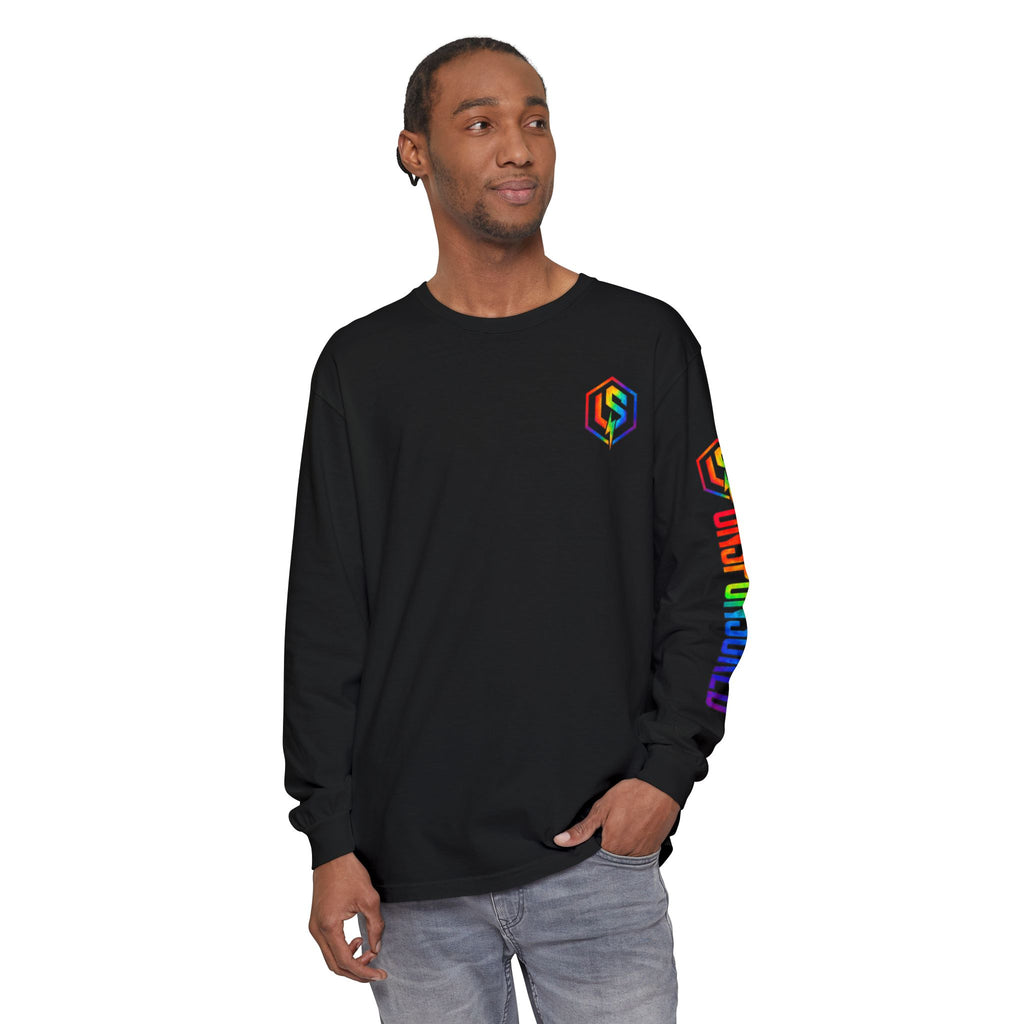 Rainbow 'UNSPONSORED' Logo Long Sleeve Tee
