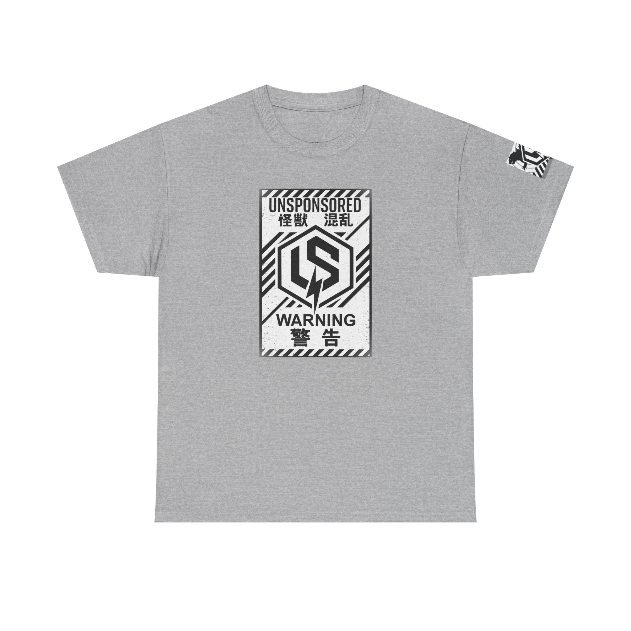 Kaiju Warning Logo Tee — 'Unsponsored' Graphic Streetwear T-Shirt