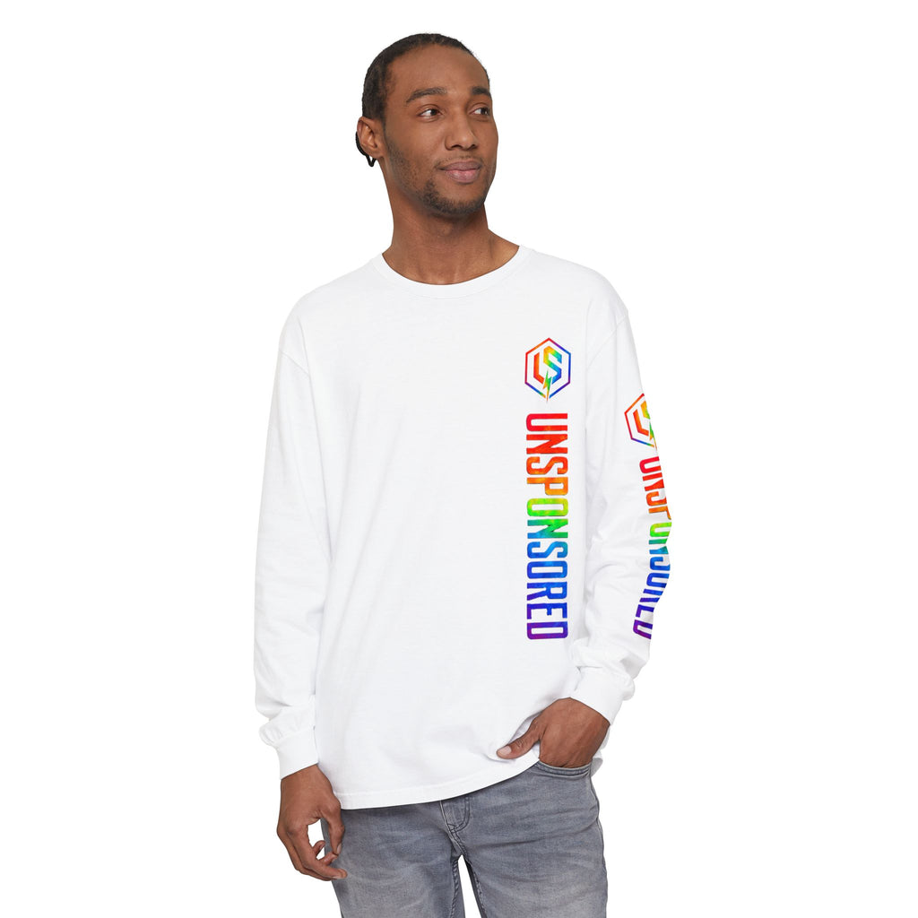 Rainbow 'UNSPONSORED' Logo Long Sleeve Tee
