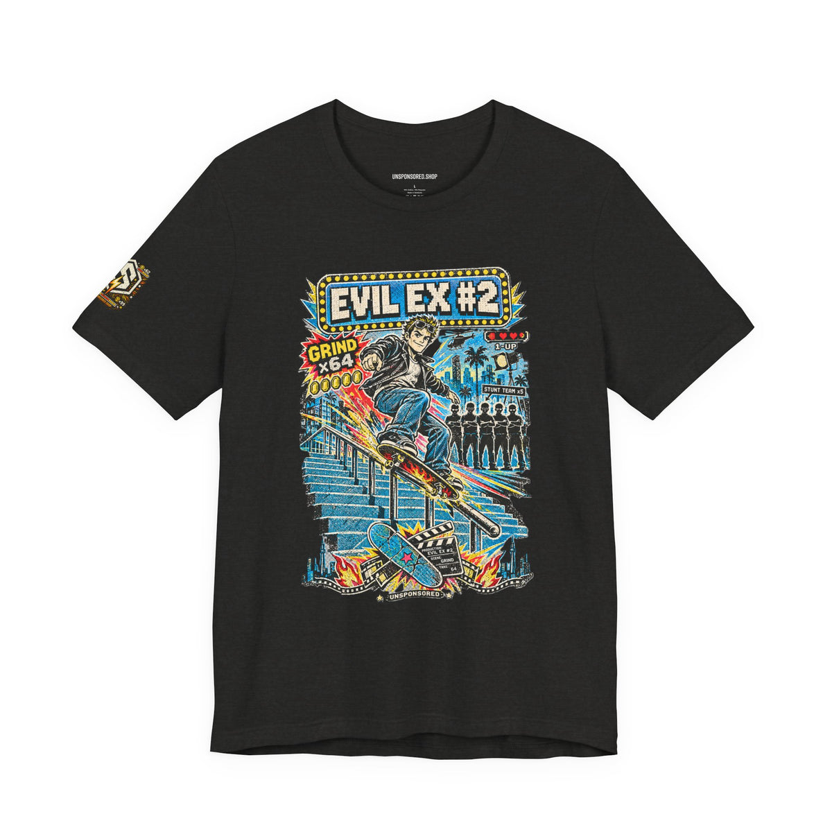 Unsponsored vs the World — Ex #2 Skate Graphic Tee — product photo 2