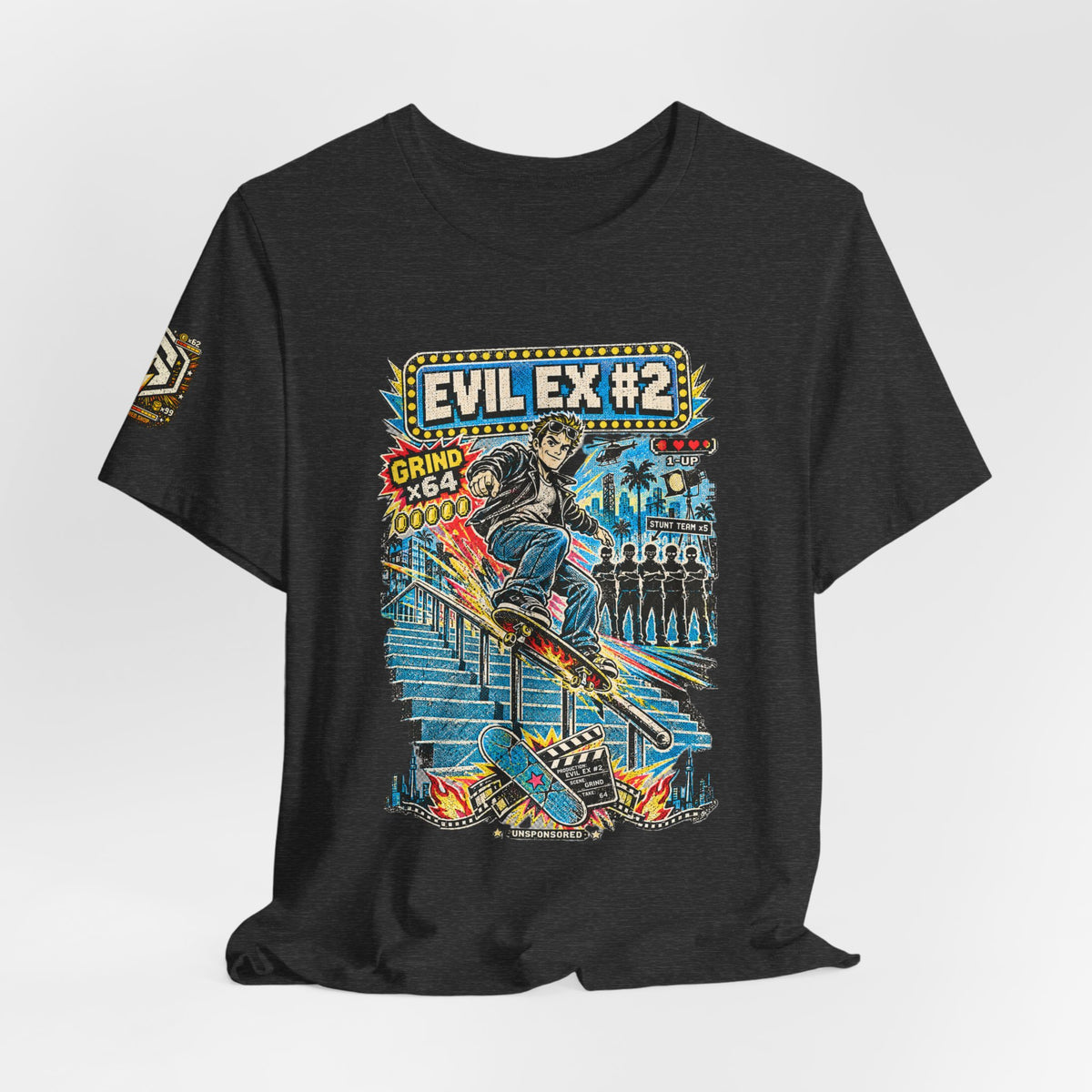 Unsponsored vs the World — Ex #2 Skate Graphic Tee — product photo 12