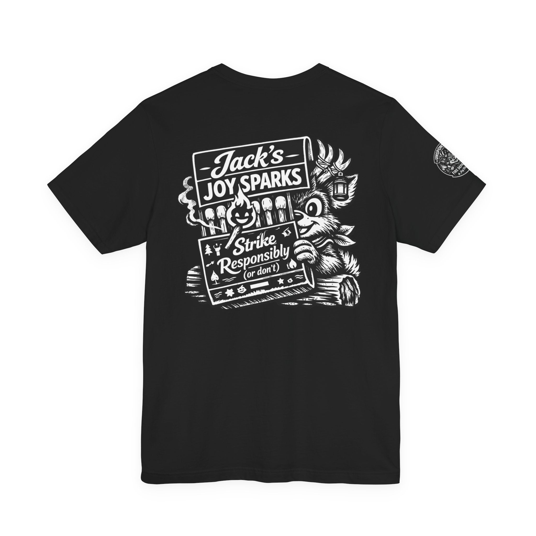 Jack’s Tiny Fires Club Tee — 'Jack's Joy Sparks' Campfire Graphic T-Shirt