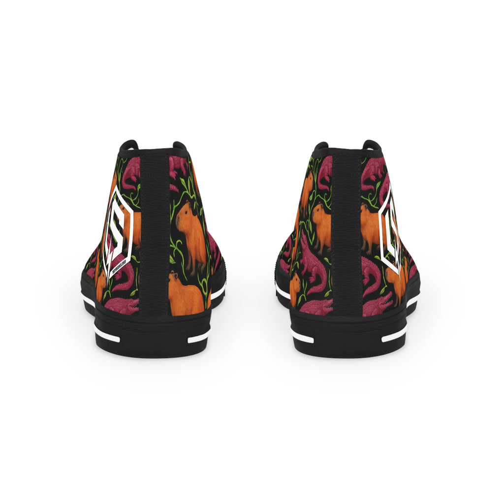 Men's Capybaras and Crocodiles High Top Sneakers
