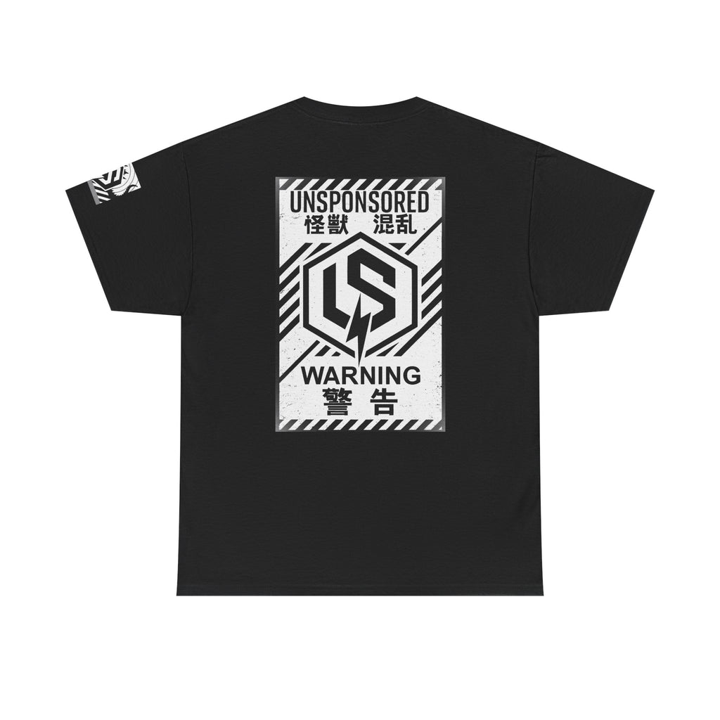 Kaiju Warning Logo Tee — 'Unsponsored' Graphic Streetwear T-Shirt