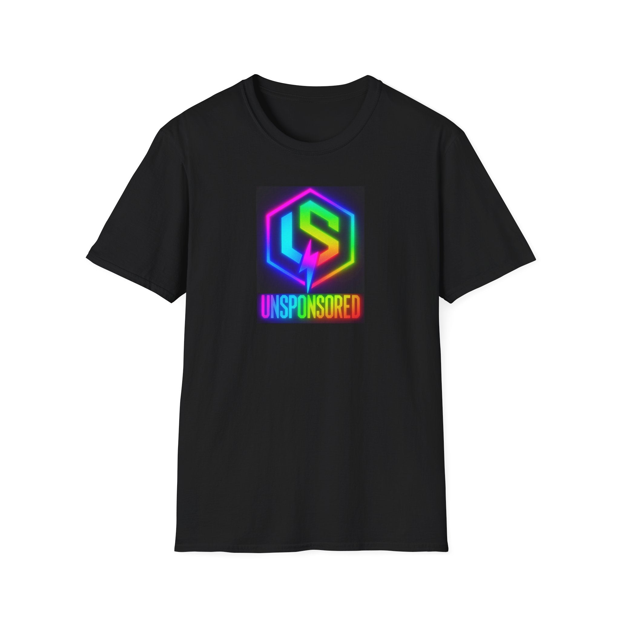 Neon Rainbow “UNSPONSORED” Logo Tee