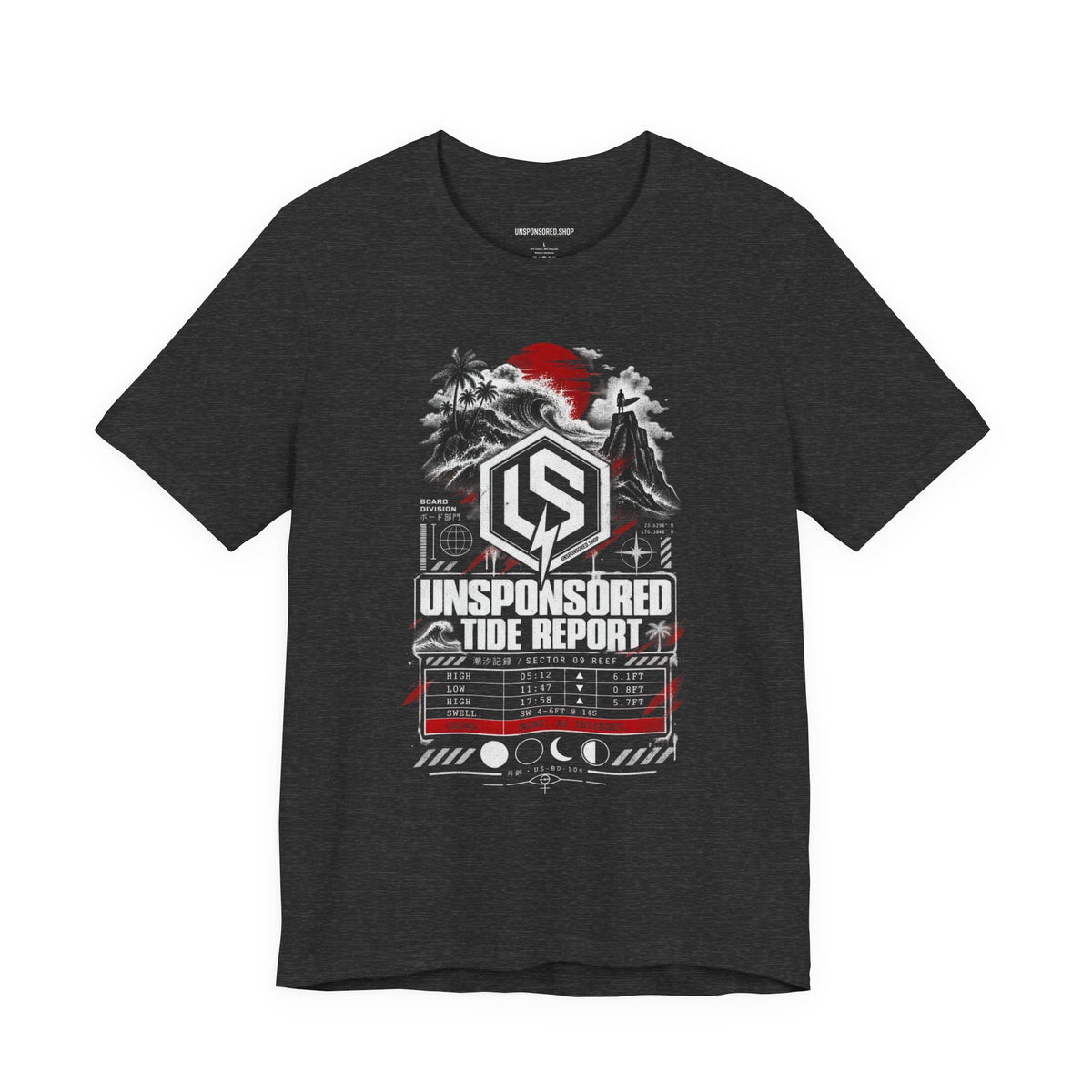 Unsponsored Tide Report Surf Graphic Tee — Board Division — product photo 3